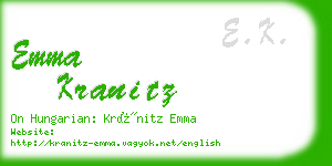 emma kranitz business card